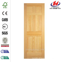 30 polegadas x 80 polegadas Painel sólido de 6 painéis inacabados Clear Pine Single Prehung Porta interior